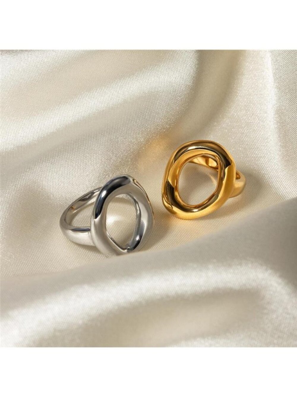 Modern Hollow Oval Ring